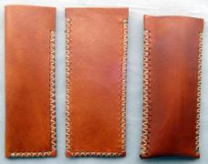 Handmade Leather Pocket Knife Slips by TCJR Leatherworks - LARGE Size - 5.25″ long x 1.75″ wide