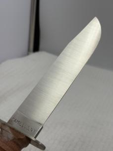 Camillus NY USA Stacked Leather Fixed Blade Sheath Knife-U.S.M.C. (24)