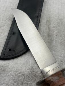 Camillus NY USA Stacked Leather Fixed Blade Sheath Knife-U.S.M.C. (24)