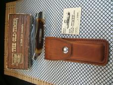 SCHRADE OLD TIMER 25OT FOLDING HUNTER VINTAGE U.S.A. NEW IN BOX CARBON STEEL BLADES SHEATH & PAPERS