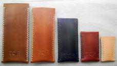 Handmade Leather Pocket Knife Slips by TCJR Leatherworks - LARGE Size - 5.25″ long x 1.75″ wide