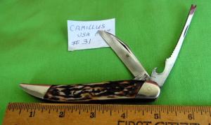 VINTAGE CAMILLUS USA 31 FISHERMANS TOOTHPICK PRE OWNED USED LITTLE NICE EDGE amp ACTION 5quot CLOSED
