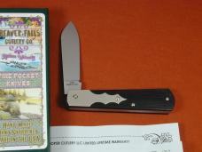 Beaver Falls Cutlery Linear Cut Ebony Barn Door Hinge Jack Knife NIT Cooper Cut. 1 of 25 USA BDH-LCE