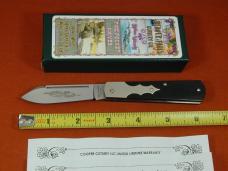 Beaver Falls Cutlery Linear Cut Ebony Barn Door Hinge Jack Knife NIT Cooper Cut. 1 of 25 USA BDH-LCE