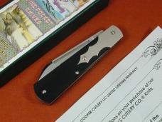 Beaver Falls Cutlery Linear Cut Ebony Barn Door Hinge Jack Knife NIT Cooper Cut. 1 of 25 USA BDH-LCE
