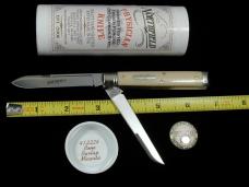 Great Eastern Cutlery GEC Smooth Bone Burlap Micarta Town Physicians Knife NIT USA Made 412226