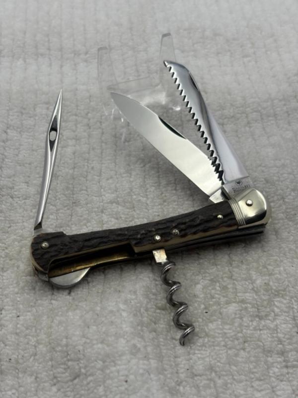 Ed Wusthof Vintage Stag Handle Corkscrew Lock Back Pocket Knife (5) Ed Wusthof Vintage Stag Handle Corkscrew Lock Back Pocket Knife (5)