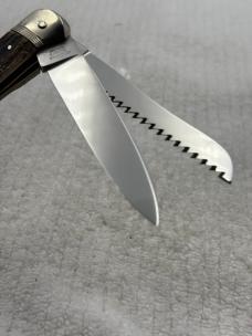 Ed Wusthof Vintage Stag Handle Corkscrew Lock Back Pocket Knife (5)