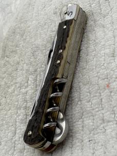Ed Wusthof Vintage Stag Handle Corkscrew Lock Back Pocket Knife (5)