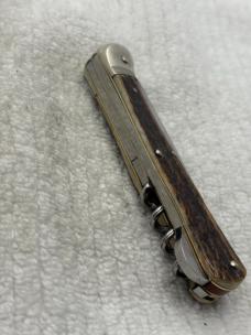 Ed Wusthof Vintage Stag Handle Corkscrew Lock Back Pocket Knife (5)