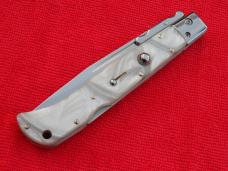 New 11" Italian Roma style Swinguard Switchblade knife Pearl white handles