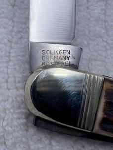 Dreizack Vintage One Blade Lockback Made In Solingen Germany (68)