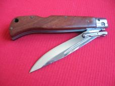 New 9" Roma Italian style Swing Guard Switchblade Knife w/Genuine Wood handles