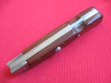 New 9" Roma Italian style Swing Guard Switchblade Knife w/Genuine Wood handles