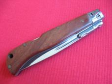 New 9" Roma Italian style Swing Guard Switchblade Knife w/Genuine Wood handles