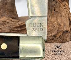 BUCK 381 Mini Trapper 2.75" Closed 2015 Rosewood 2 Blade Pocket  Knife (7)