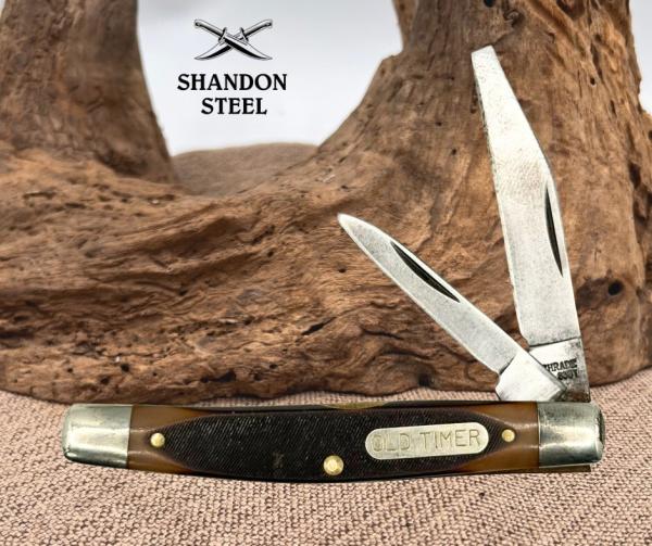 Schrade USA 83ot Old Timer Pocketknife, Two Blades, Derlin Handle, Vintage (103) Schrade USA 83ot Old Timer Pocketknife, Two Blades, Derlin Handle, Vintage (103)