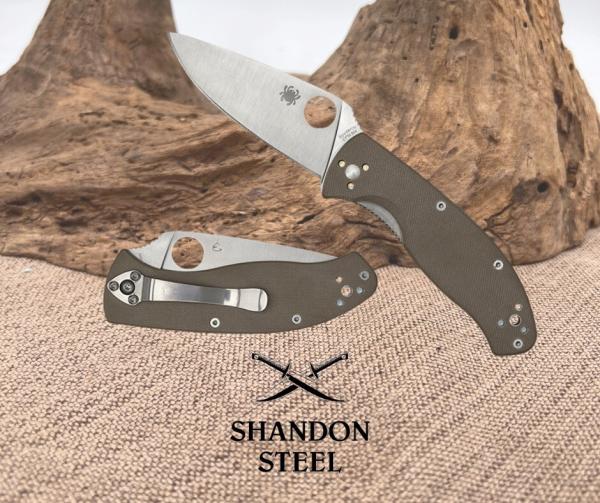 Spyderco Tenacious Linerlock Brown G10 Folding CPM-M4 Pocket Knife C122GBNM4PS