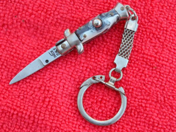  2-3/4" Horn Mini Stiletto Keychain Knife -made in Italy