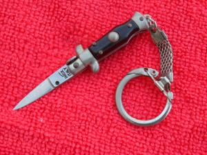  2-34quot Black Mini Stiletto Keychain Knife -made in Italy