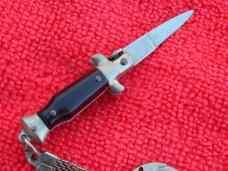  2-3/4" Black Mini Stiletto Keychain Knife -made in Italy