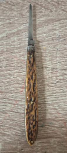 3" Vintage Quill Cutting Knife, Premium Stag Handles, Joseph Rodgers Pattern