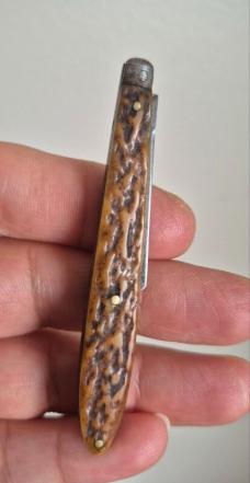 3" Vintage Quill Cutting Knife, Premium Stag Handles, Joseph Rodgers Pattern