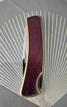 Buck 529 Red Shark Buckskin Lockback Knife