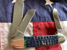 2007 Gunboat Canoe (Mdl# 6394 SS) w/ Great Green Bone Handles. NOS in Orig box Minty