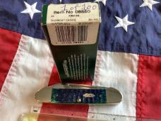 2007 Gunboat Canoe (Mdl# 6394 SS) w/ Great Green Bone Handles. NOS in Orig box Minty