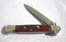 A.G.A. CAMPOLIN ITALY 9" MALTESE EXOTIC COCOBOLO WOOD MODIFIED BAYONET BLADE NICKEL SILVER BOLSTERS