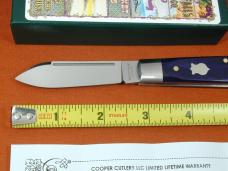Beaver Falls Cutlery Co Smooth Purple Bone Jack Knife NIT Cooper Cutlery Made in USA PUR