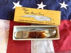 Vintage Parker 5 Blade Sowbelly Stockman Knife w/ Great Bone Stag Handles - NOS