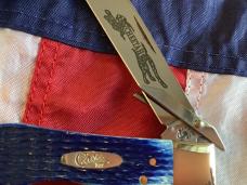 2004 Cheetah (Mdl# 6111 1/2 L SS) w/ Sweet Blue Bone Handles. NOS in Orig box Minty