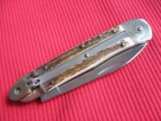 Older Solingen German Hubertus Stag Leverlock Switchblade Knife - NOS