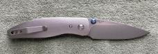 Three Rivers Manufacturing TRM Atom Knife Titanium Pinstripe W/Upgrades Mint