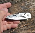 Buck 280 Alpha Hunter Folding Skeletonized Carried No Sign Of Honing Idaho Logo 3 3/4" Closed