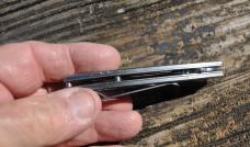 Buck 280 Alpha Hunter Folding Skeletonized Carried No Sign Of Honing Idaho Logo 3 3/4" Closed 