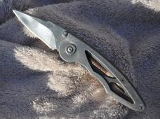 Buck 280 Alpha Hunter Folding Skeletonized Carried No Sign Of Honing Idaho Logo 3 3/4" Closed 