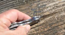 Buck 280 Alpha Hunter Folding Skeletonized Carried No Sign Of Honing Idaho Logo 3 3/4" Closed 