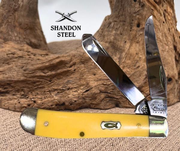 CASE XX USA 10 DOT 2010 TRAPPER 2 BLADE FOLDING POCKET KNIFE 4207SS (116) CASE XX USA 10 DOT 2010 TRAPPER 2 BLADE FOLDING POCKET KNIFE 4207SS (116)