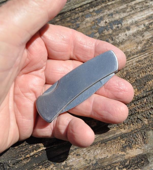 Ultra Flat Stainless Steel Handles Lock Back 3" Closed Mirror Polished Blade Tang Stamp Stainless Ultra Flat Stainless Steel Handles Lock Back 3" Closed Mirror Polished Blade Tang Stamp Stainless
