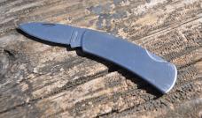 Ultra Flat Stainless Steel Handles Lock Back 3" Closed Mirror Polished Blade Tang Stamp Stainless
