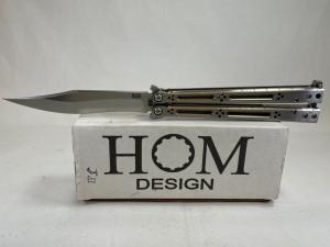 HOM DESIGN (JERRY HOM) Titanium Basilisk-R Balisong Butterfly w/ OMP Box