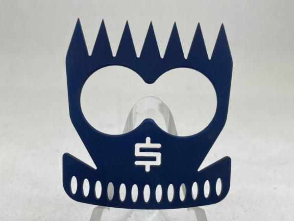 MIKE SNODY Custom Blue Titanium Two Finger Bart Knuckle MIKE SNODY Custom Blue Titanium Two Finger Bart Knuckle