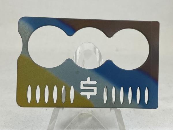 MIKE SNODY Custom Bronze/Gold/Blue Titanium Three Finger Crisis Card MIKE SNODY Custom Bronze/Gold/Blue Titanium Three Finger Crisis Card