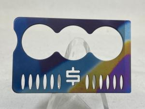 MIKE SNODY Custom Rainbow Titanium Three Finger Crisis Card