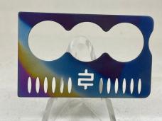 MIKE SNODY Custom Rainbow Titanium Three Finger Crisis Card