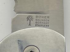 BOKER TREE BRAND Solingen 707W Serrated Top Lock Auto w/ Pouch & OMP Box