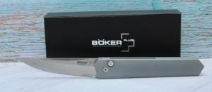 Unused Boker Burnley Kwaiken ATO Knife Gray 35quot SW 154CM 06EX290 Pro-Tech